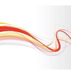 Swirling lines red vector image