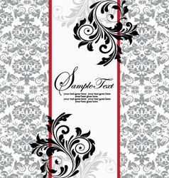 Floral background and frame with sample tex vector image