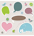 Collection of cute speech bubbles vector image