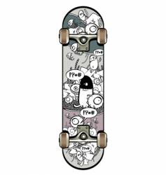 Strange graffiti skateboard vector image