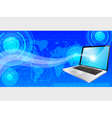 Laptop background vector image