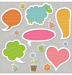 Collection of text frames vector image