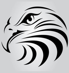 Eagle Face Silhouette vector image