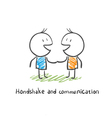 Handshake and communication vector image