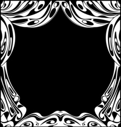 Black and white theatrical curtains vector image