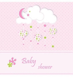 Baby shower - girl vector image