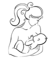 Mother and baby vector image
