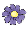 Purple flower vector image