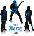 Heavy-metal silhouettes vector image