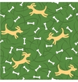 Dogs with bones seamless background vector image