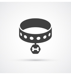 Dog collar flat trendy icon vector image