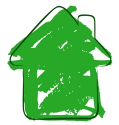 Eco house vector image