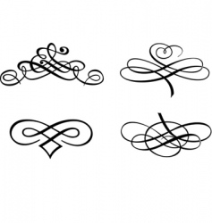 Baroque curves vector image