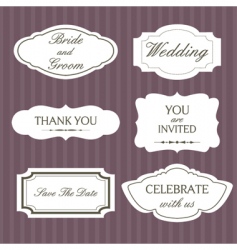 Wedding lablels vector image