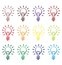 Abstract lightbulb vector image