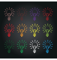 Abstract lightbulb vector image