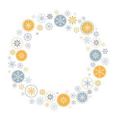 Snowflake frame vector image