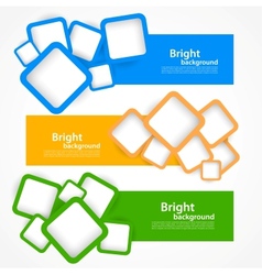 Set of banners with squares vector image