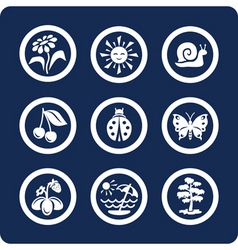 Summer icons vector image