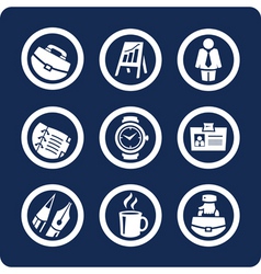 Business and office icons Business and office icons vector image