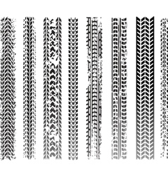 Dirty tire tracks vector image