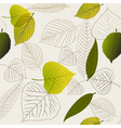 Seamless leaf pattern vector image