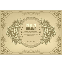 Vintage label vector image
