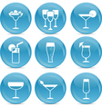 Cocktail web icons vector image