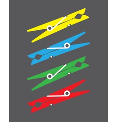 Peg clips vector image
