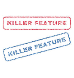 Killer feature textile stamps Killer feature textile stamps vector image