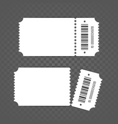 Ticket template set blank theater cinema Vector Image