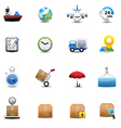 Logistic and Shipping icons vector image