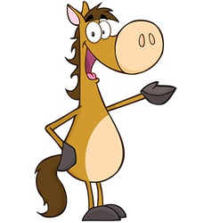 Horse Cartoon Mascot Character Horse Cartoon Mascot Character vector image