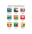 African countries flags set 6 vector image