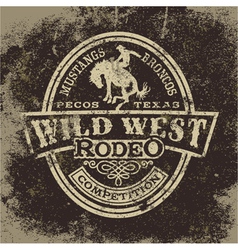 Wild west rodeo vector image
