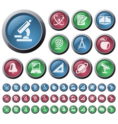 Education buttons vector image