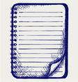 Paper with notebook vector image