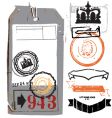 Vintage luggage tag vector image