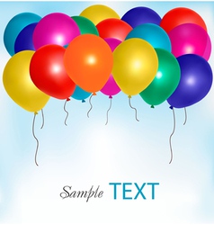 Balloons frame composition vector image