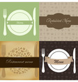 Restaurant menu vector image
