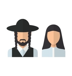 Judaic man and woman Judaic man and woman vector image