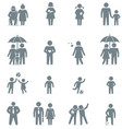 Family and friends icons vector image
