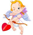 Valentines cupid vector image