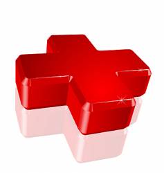 Medical red cross vector image