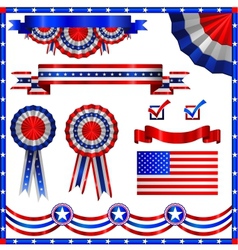Collection of usa patriotic emblems vector image