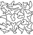 Concept of love or peace Set of silhouettes of Concept of love or peace Set of silhouettes of vector image