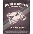 Retro music poster vector image