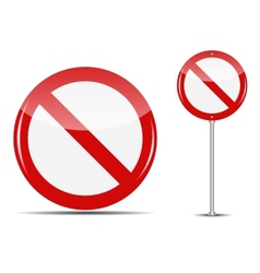 Traffic Sign isolated on white background vector image