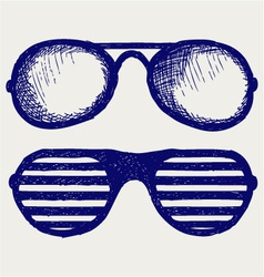 Glasses silhouettes vector image