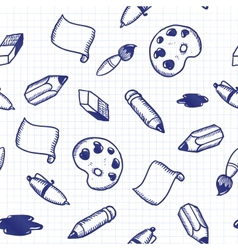Doodle tools seamless pattern vector image